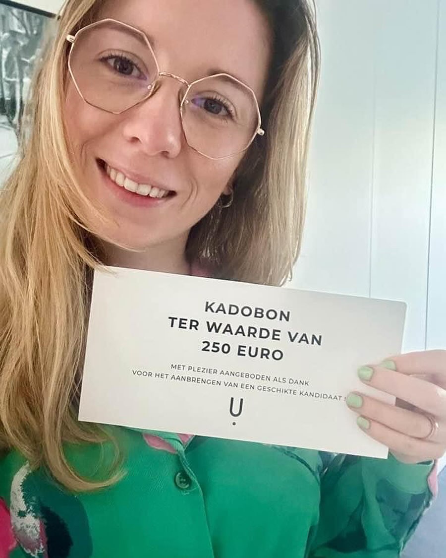 Lore Michels, dankjewel om ons een goeie kandidaat door te sturen die via Uma aan de slag ging! Geni