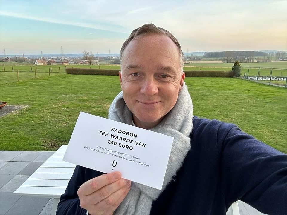 David Goeminne, dankjewel om ons een goeie kandidate door te sturen die via Uma aan de slag ging! Ge